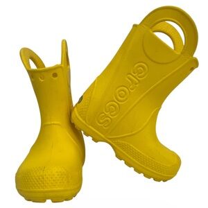 CROCS Toddler Handle It Rain Boots - size 7 - style 12803 Yellow